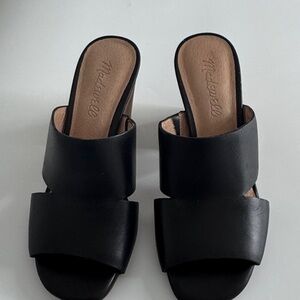 Madewell Black Double-Band Slide Mules
